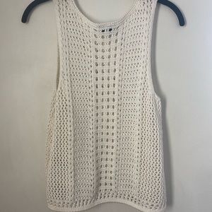 TOPSHOP white knit tank, sleeveless shirt, size M